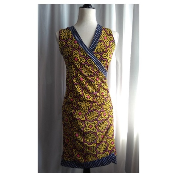 Tracy Negoshian Dresses & Skirts - Tracy Negoshian Sleeveless Faux Wrap Dress Size XS